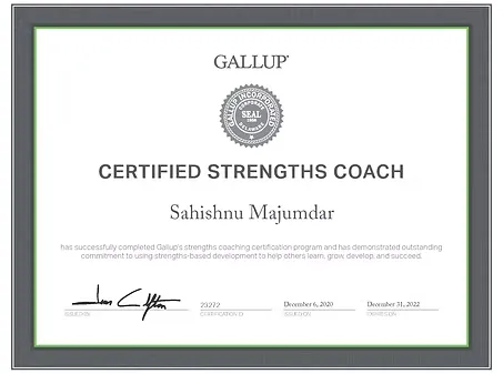 Gallup Certificate